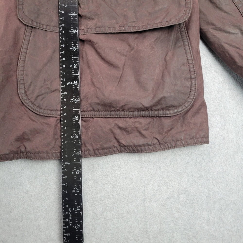 Polo Ralph Lauren Field Jacket Mens L Brown Waxed Oiled Cotton Hunting Lined - Picture 5 of 13